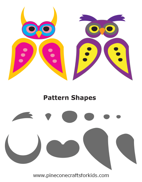 Pine Cone Owl Templat Thumb