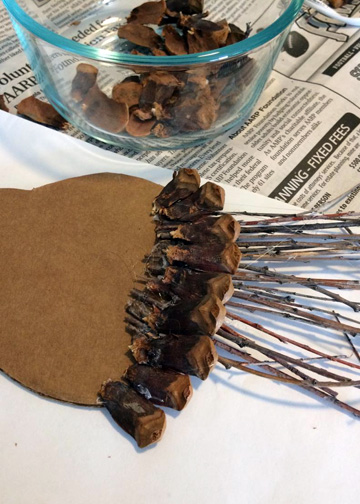 Pine Cone Owl Wall Hanging