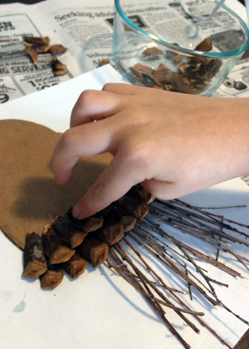 Pine Cone Owl Wall Hanging