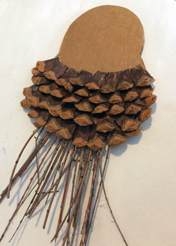 Pine Cone Owl Wall Hanging