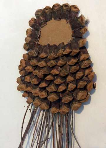 Pine Cone Owl Wall Hanging