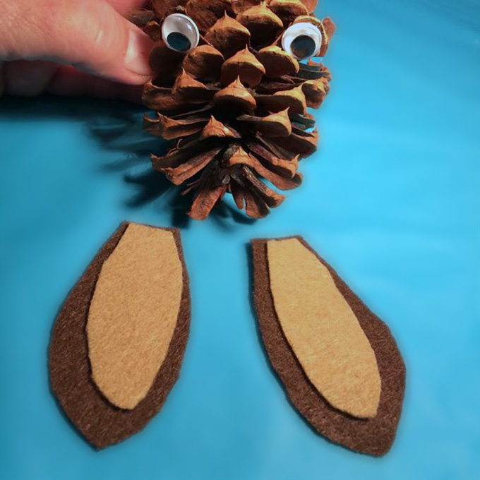 Pine Cone Rudolph Ears 1